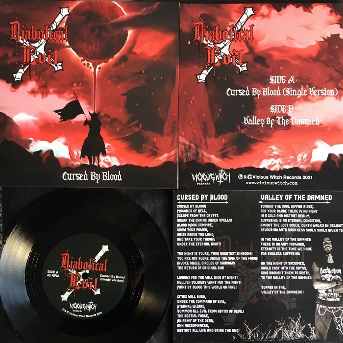 Diabolical Evil Cursed By blood Black vinyl vicious witch records