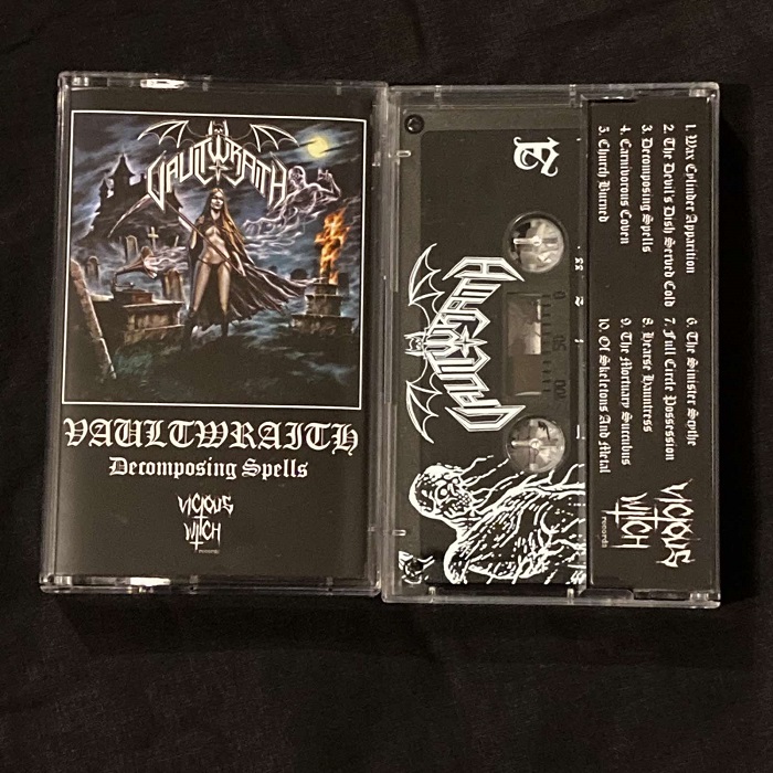 Vaultwraith Decomposing spells Vicious witch tape shell Records