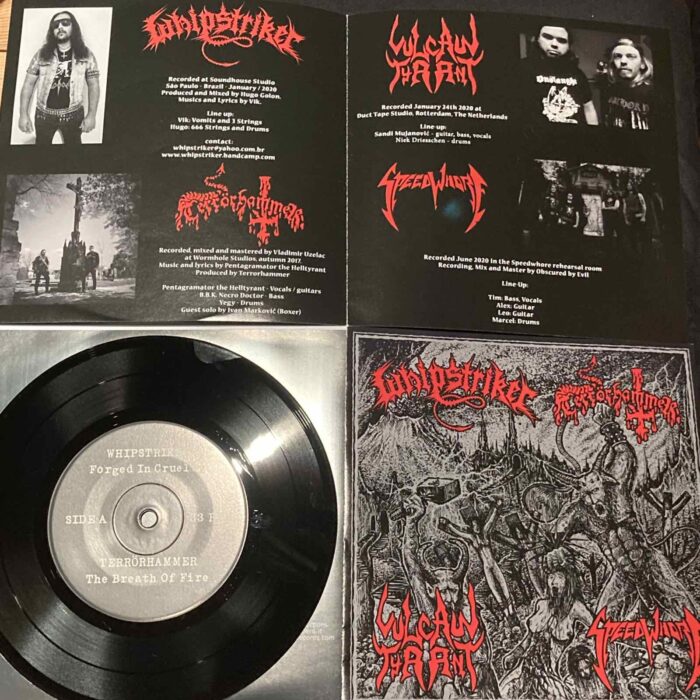 Vulcan tyrant whipstriker speedwhore terrorhammers split Vicious Witch Records