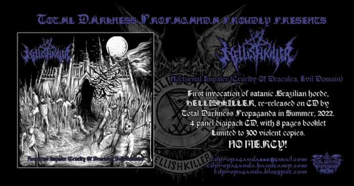 hellishkiller album Nocturnal Impaler Cruelty Of Draculea Evil Domain vicious witch records