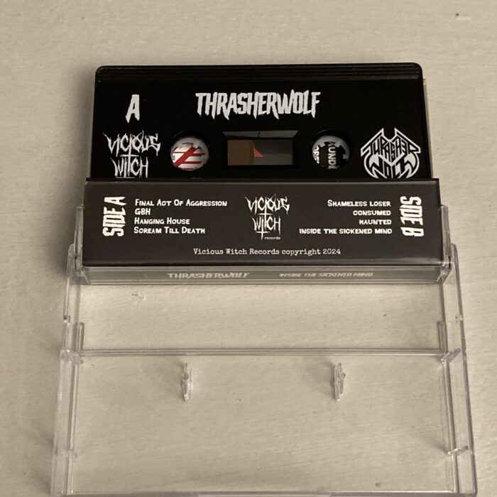 Thrasherwolf inside the sickened mind cassette case vicious witch records