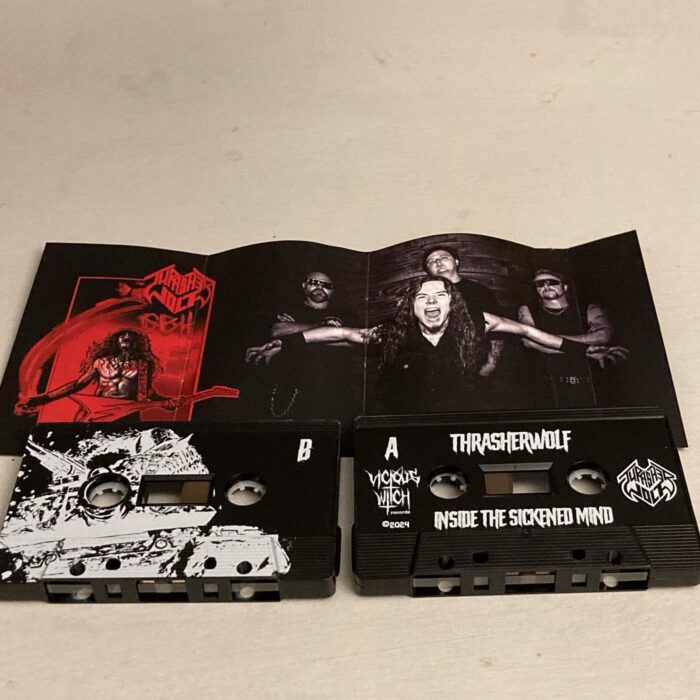 Thrasherwolf inside the sickened mind cassette tape vicious witch records