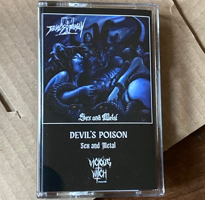 devil's poison sex & metal cassette 2 tape vicious witch records